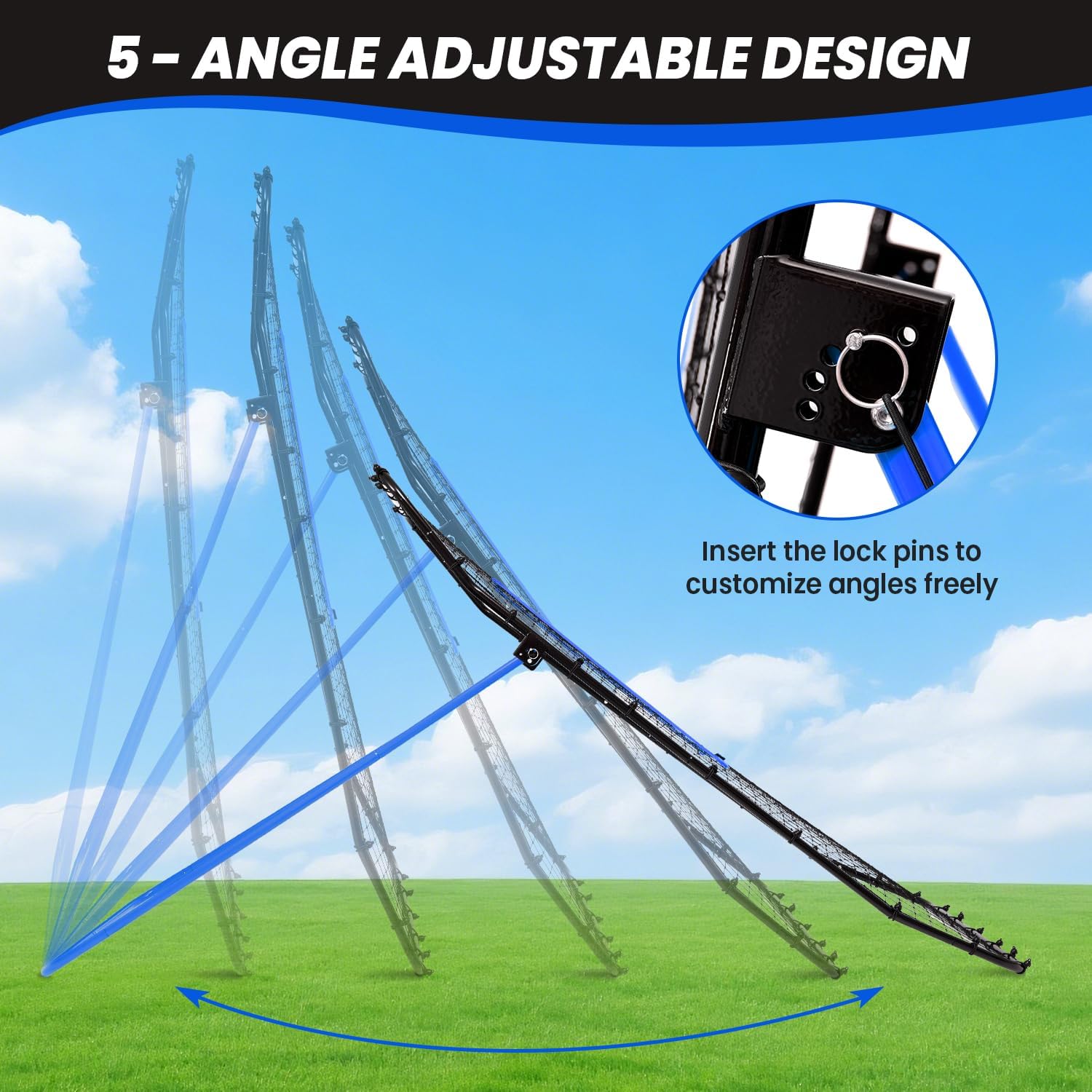 BAGAIL Volleyball Rebounder Net 7x4 Ft, Bounce Back Training Equipment with Adjustable Angles for Practicing Volleying, Bumping, Spiking, Easy Set Up & Sturdy Base for Multi Sports