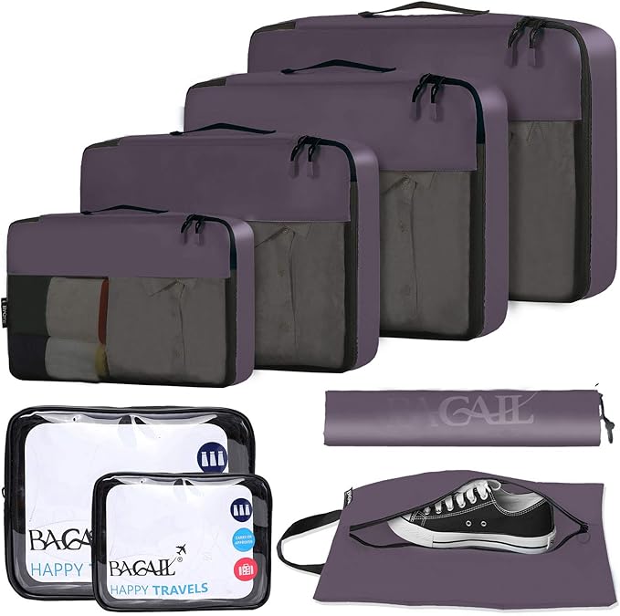 8 Set Packing Cubes Luggage Packing Organizer for Travel, Suitcase Packing Bags for Travel Accessories