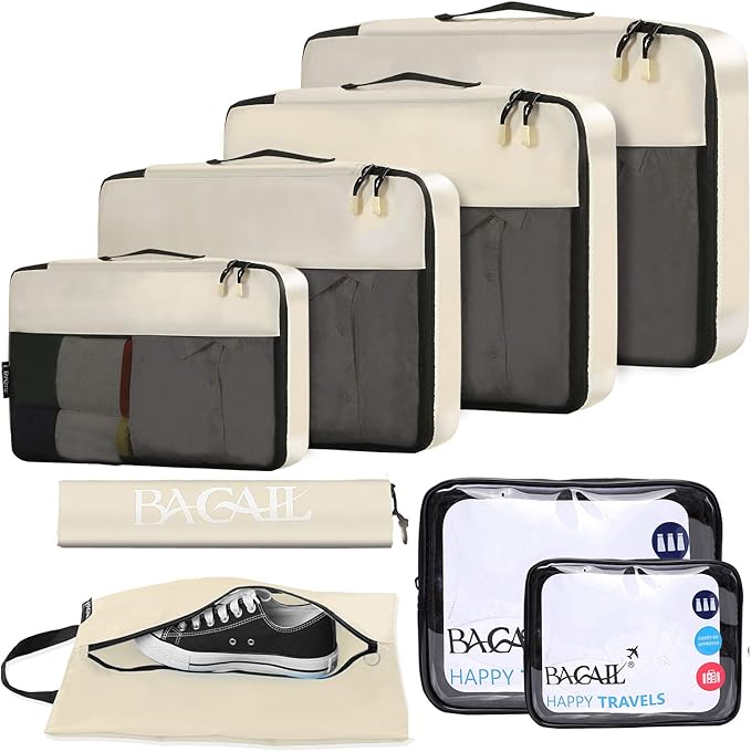 8 Set Packing Cubes Luggage Packing Organizer for Travel, Suitcase Packing Bags for Travel Accessories
