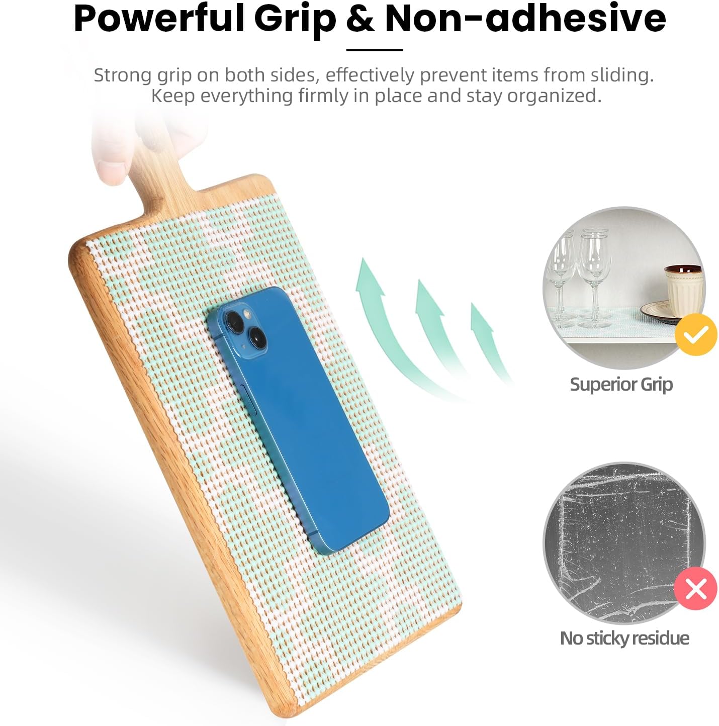 BAGAIL Drawer and Shelf Liner, 12 in X 10 Ft Non-Adhesive Shelf Liners for Kitchen Cabinets, Thick Strong Grip Liners for Desk, Shelves, Bathroom Drawers, Cabinet Protection - Black