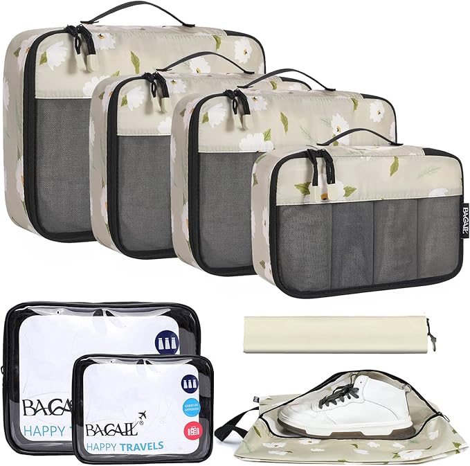 8 Set Packing Cubes Luggage Packing Organizer for Travel, Suitcase Packing Bags for Travel Accessories