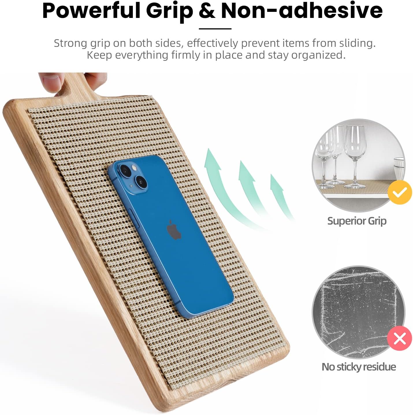 BAGAIL Drawer and Shelf Liner, 12 in X 10 Ft Non-Adhesive Shelf Liners for Kitchen Cabinets, Thick Strong Grip Liners for Desk, Shelves, Bathroom Drawers, Cabinet Protection - Black