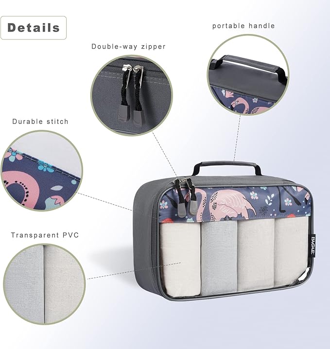 8 Set Packing Cubes Luggage Packing Organizer for Travel, Suitcase Packing Bags for Travel Accessories