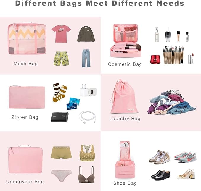 8 Set Packing Cubes Luggage Packing Organizers BAGAIL STORAGE_BAG