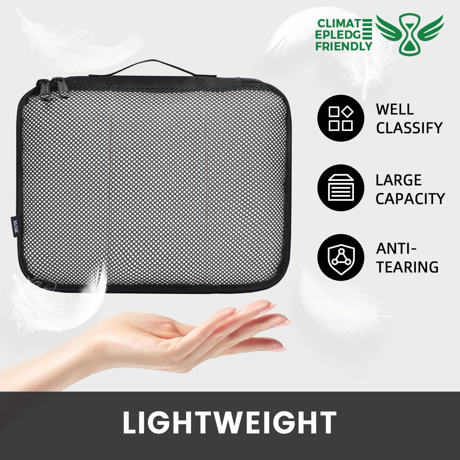 BAGAIL 6 Set Packing Cubes Luggage Packing Organizers for Travel Accessories