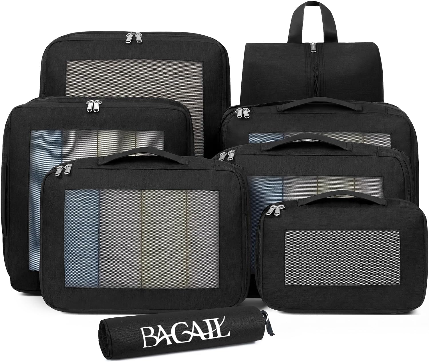BAGAIL 8 Set Compression Packing Cubes