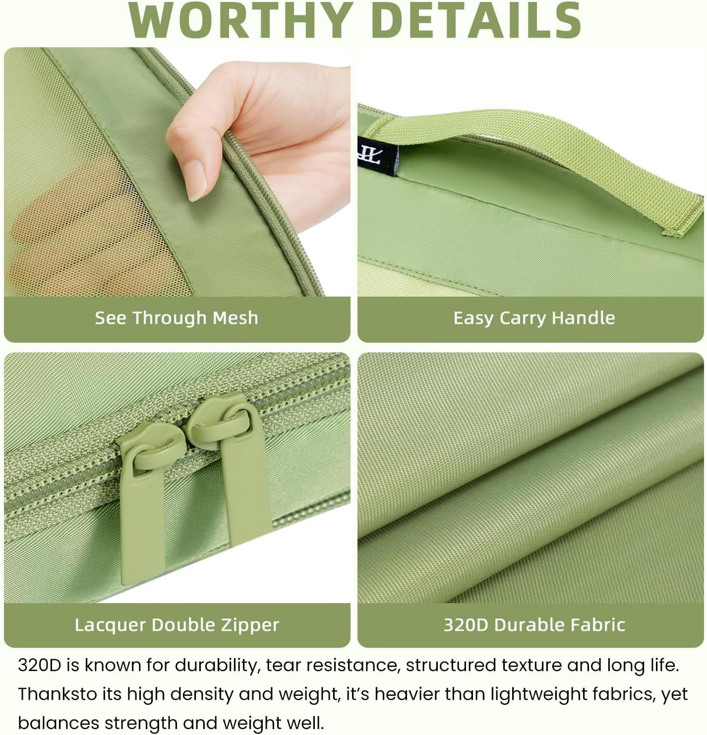 Square Mesh 6 Set Compression Packing Cubes Travel Accessories Expandable Packing Organizers 