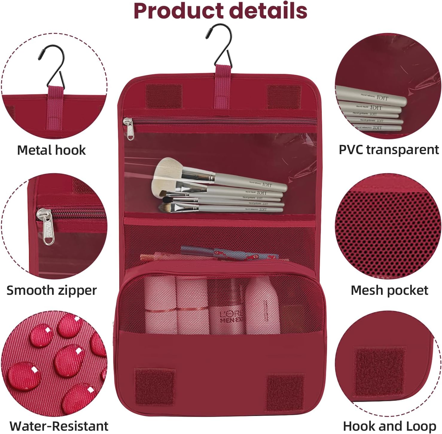 10 Set Mesh Packing Cubes Various Sizes with Laundry Bag & Makeup Bag &Zipper pouch 