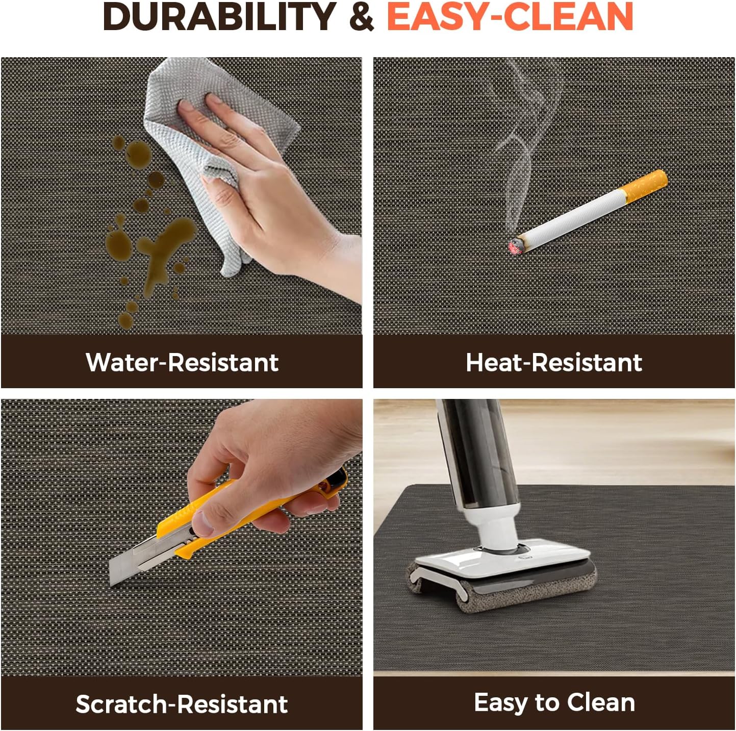 BAGAIL Office Chair Mat for Hardwood Floor, Heavy Duty Computer Chair Mat - Fast Flat & Smooth Glide - Non-Slip Desk Chair Floor Protector for Home Office