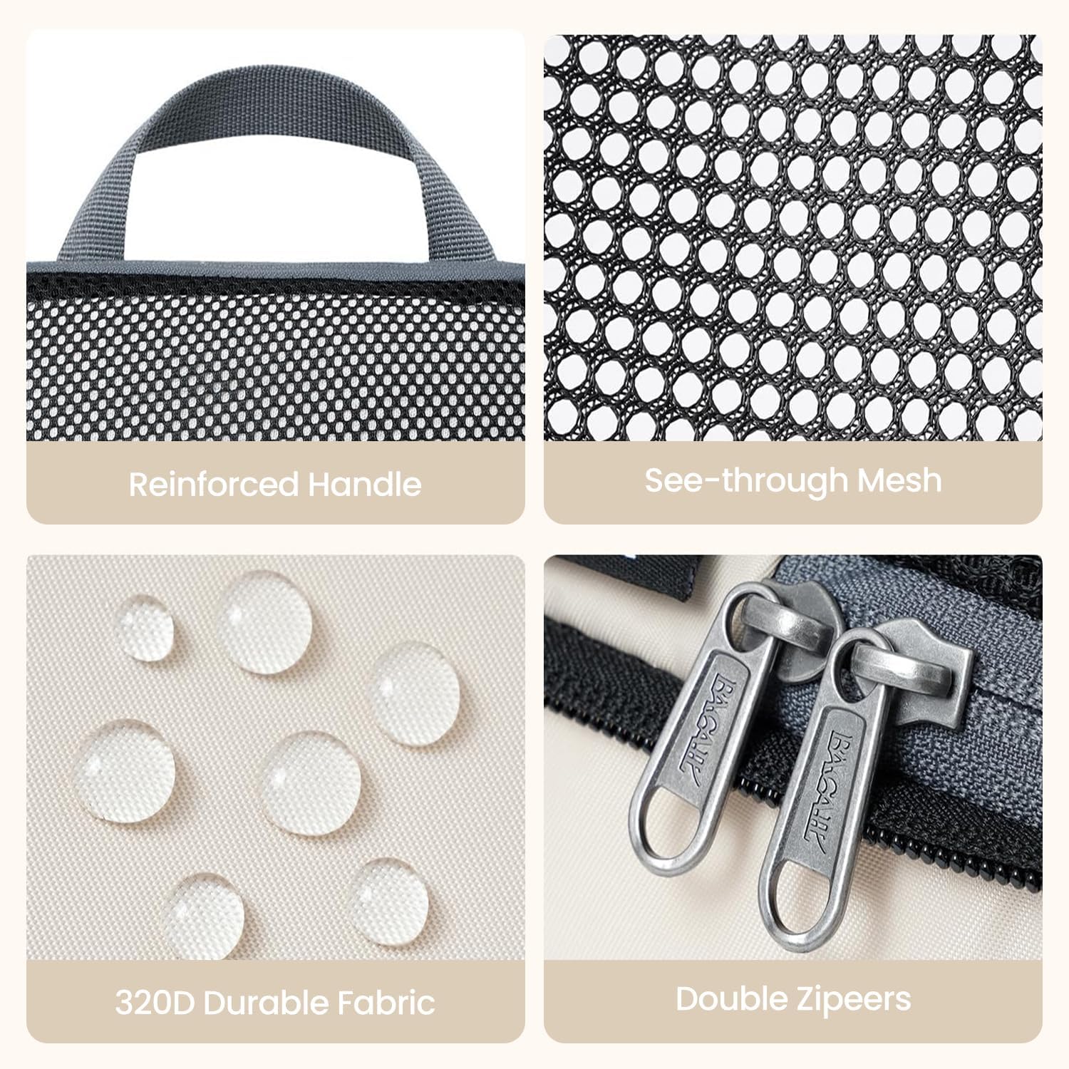 6 Set Half Mesh Compression Packing Cubes Travel Accessories Expandable Packing Organizers