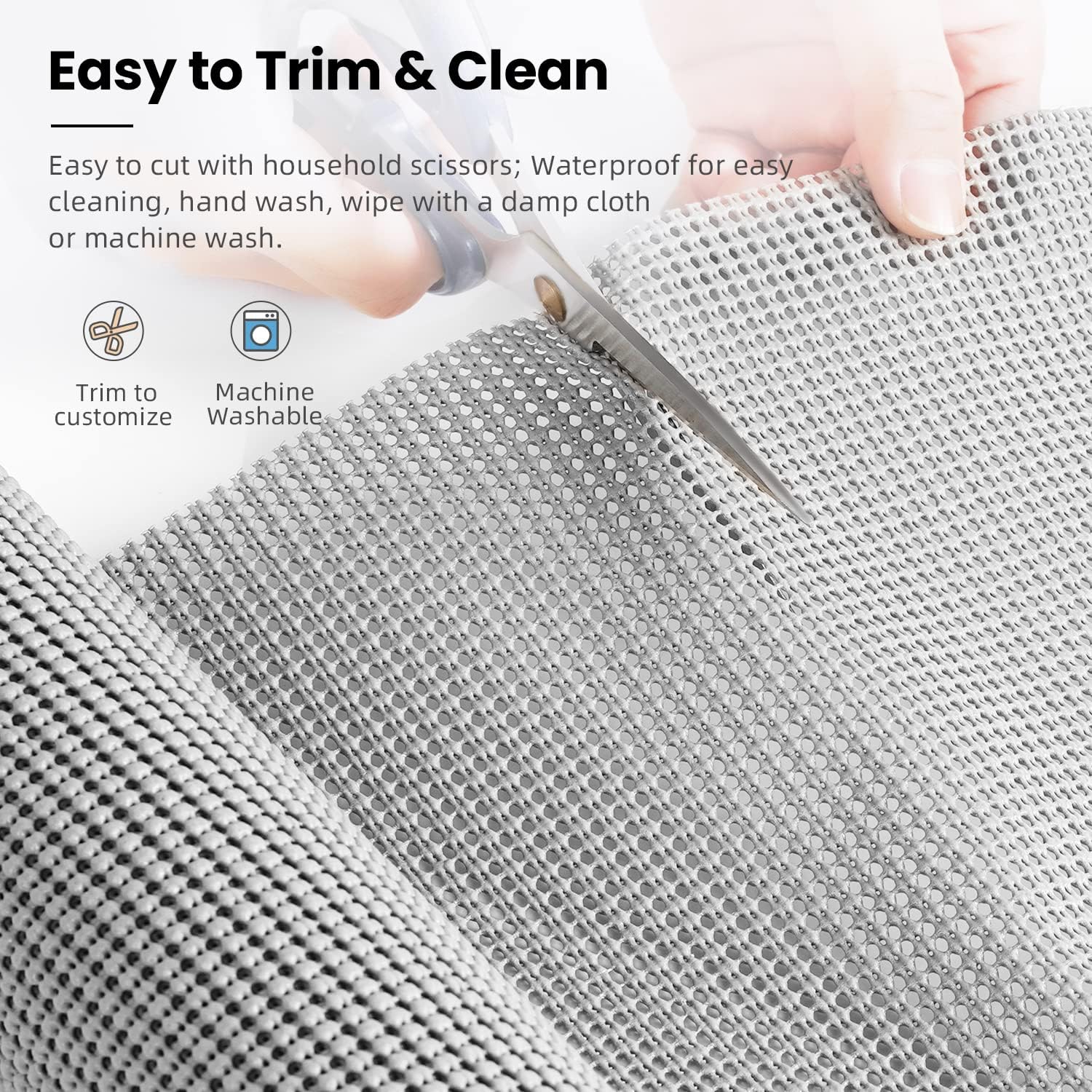 BAGAIL Drawer and Shelf Liner, 12 in X 10 Ft Non-Adhesive Shelf Liners for Kitchen Cabinets, Thick Strong Grip Liners for Desk, Shelves, Bathroom Drawers, Cabinet Protection - Black