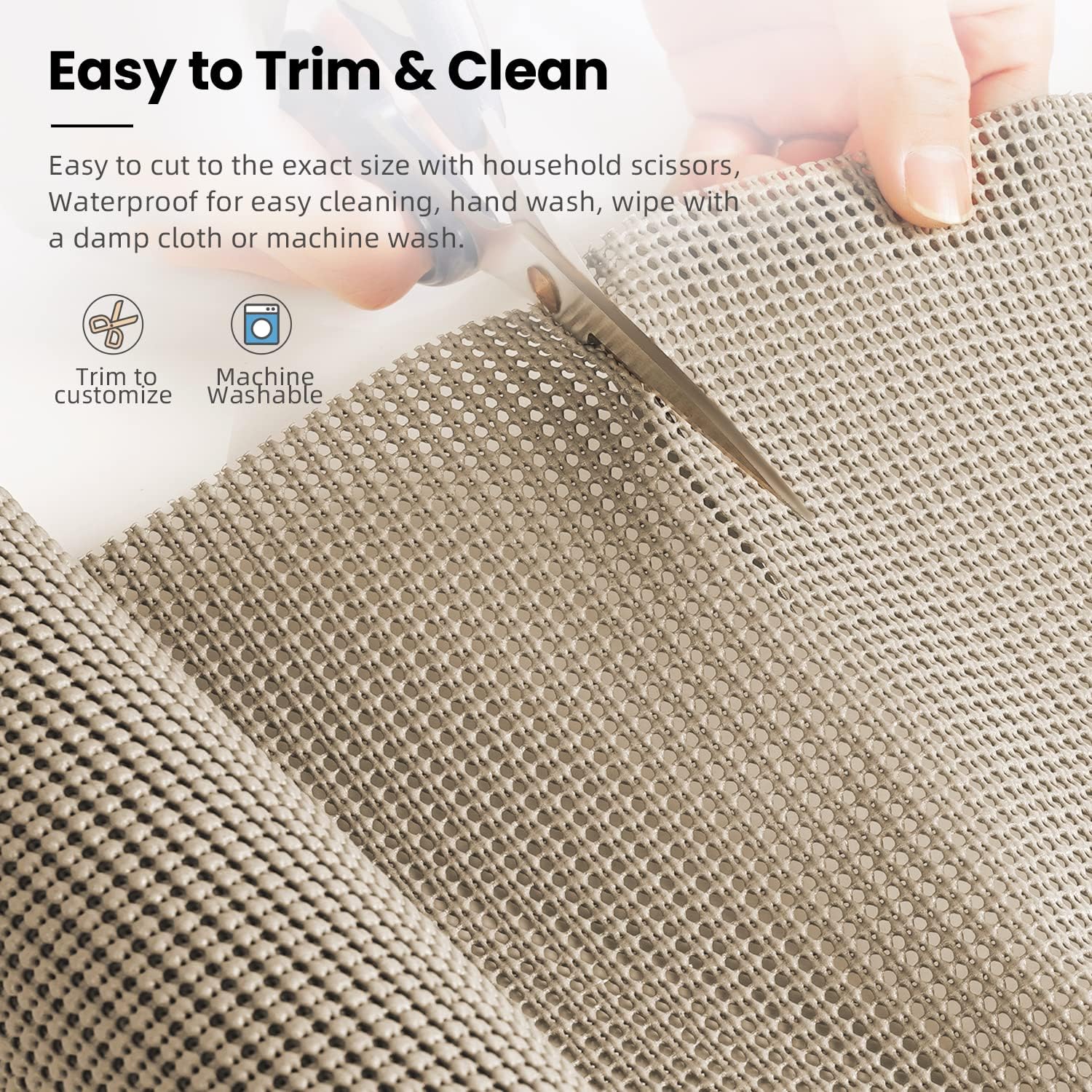 BAGAIL Drawer and Shelf Liner, 12 in X 10 Ft Non-Adhesive Shelf Liners for Kitchen Cabinets, Thick Strong Grip Liners for Desk, Shelves, Bathroom Drawers, Cabinet Protection - Black