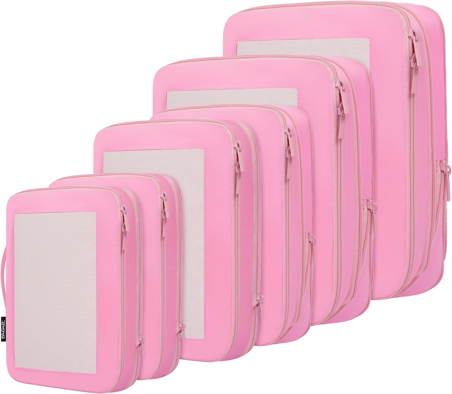 Square Mesh 6 Set Compression Packing Cubes Travel Accessories Expandable Packing Organizers 