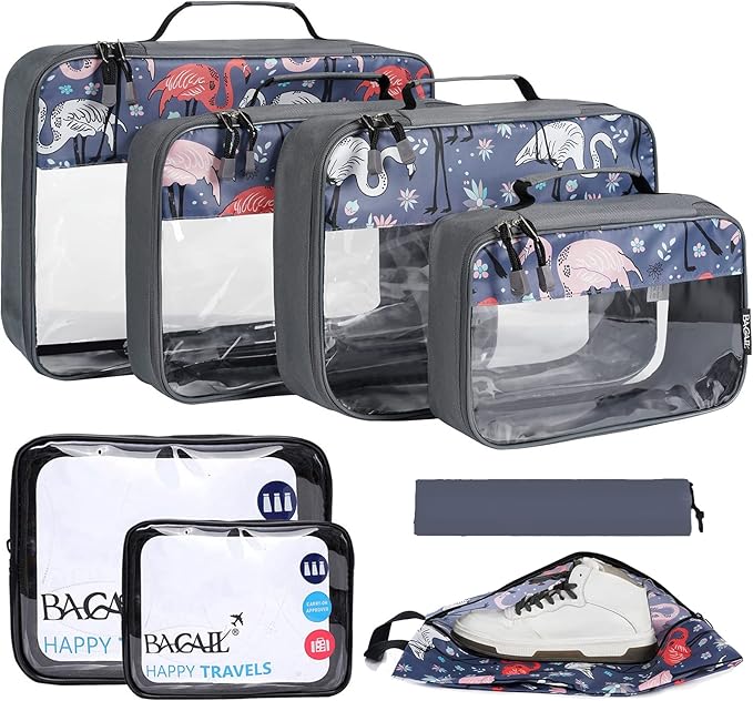 8 Set Packing Cubes Luggage Packing Organizer for Travel, Suitcase Packing Bags for Travel Accessories