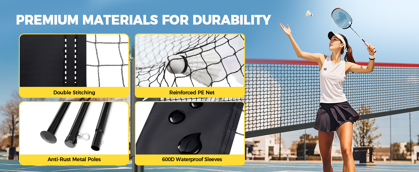 outdoor badminton net set backyard badminton net official size badminton net family sports equipment