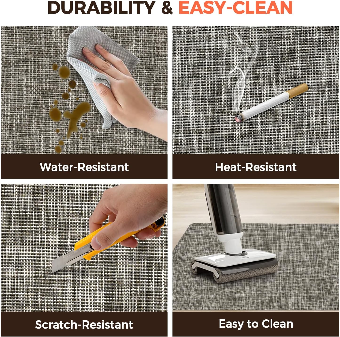 BAGAIL Office Chair Mat for Hardwood Floor, Heavy Duty Computer Chair Mat - Fast Flat & Smooth Glide - Non-Slip Desk Chair Floor Protector for Home Office