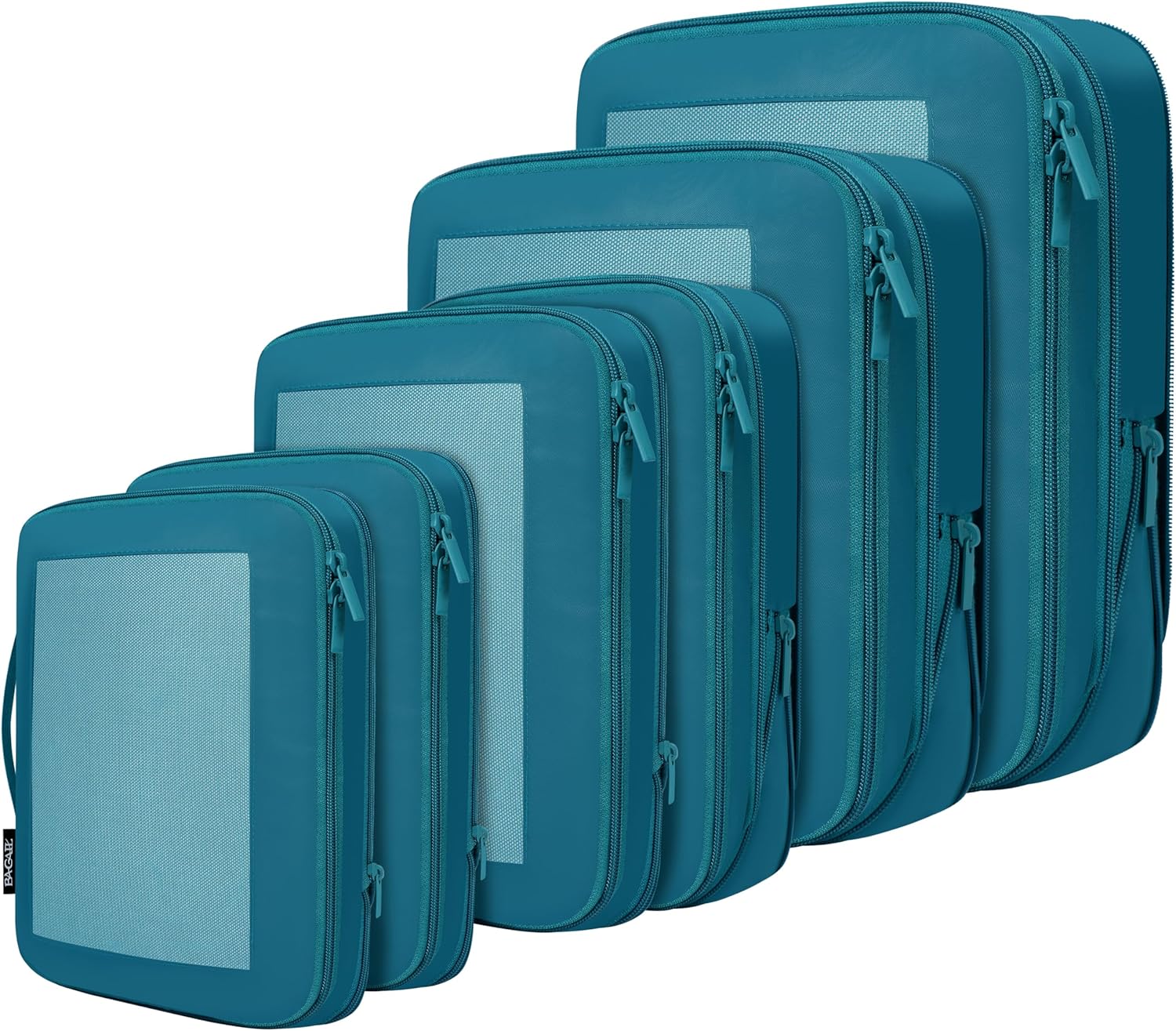 Square Mesh 6 Set Compression Packing Cubes Travel Accessories Expandable Packing Organizers 
