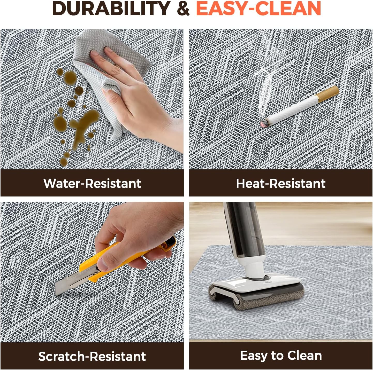 BAGAIL Office Chair Mat for Hardwood Floor, Heavy Duty Computer Chair Mat - Fast Flat & Smooth Glide - Non-Slip Desk Chair Floor Protector for Home Office