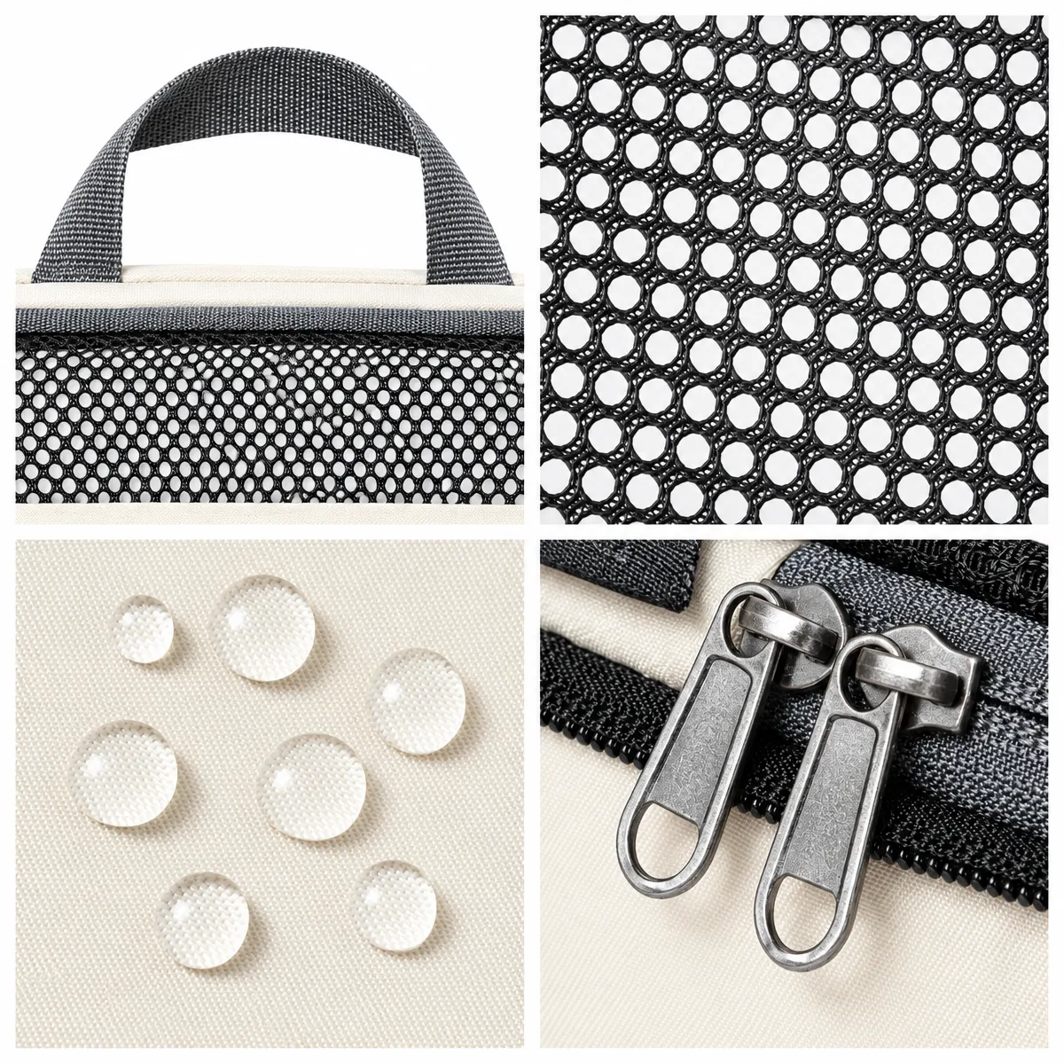 Reinforced stitched webbing carry handle close-up