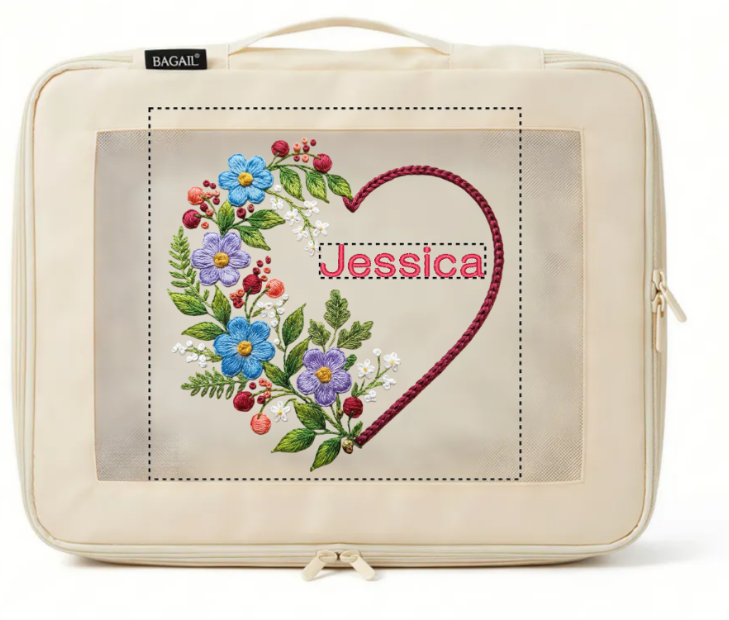 Bagail Personalized Packing Cubes - Custom Text & Image Luggage Organizers