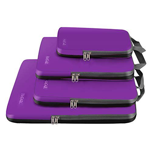 BAGAIL 4 Set/5 Set/6 Set Compression Packing Cubes Travel Expandable Packing Organizers BAGAIL STORAGE_BAG Violet