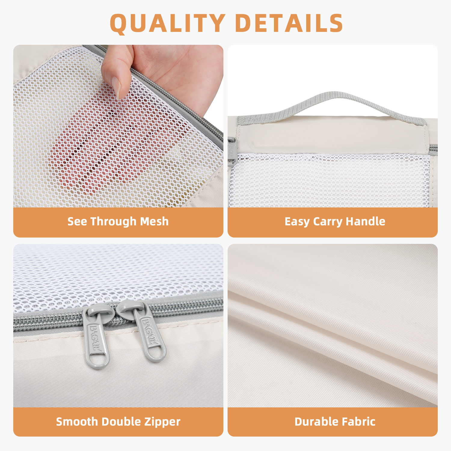 6 Set middle MeshPacking Cubes Various Sizes Packing Organizer for Travel Accessories Luggage Carry On Suitcas