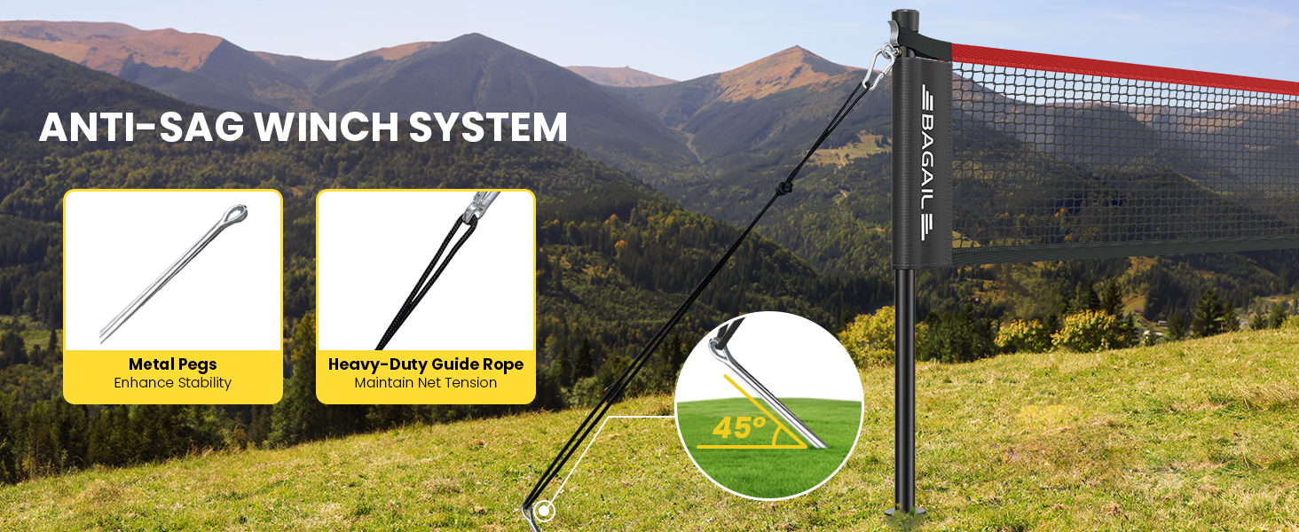 outdoor badminton net set backyard badminton net official size badminton net family sports equipment