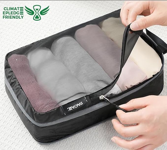 BAGAIL 6 Set Ultralight Compression Packing Cubes Packing Organizer for Travel Accessories Luggage Suitcase Backpack(70D FullMesh)