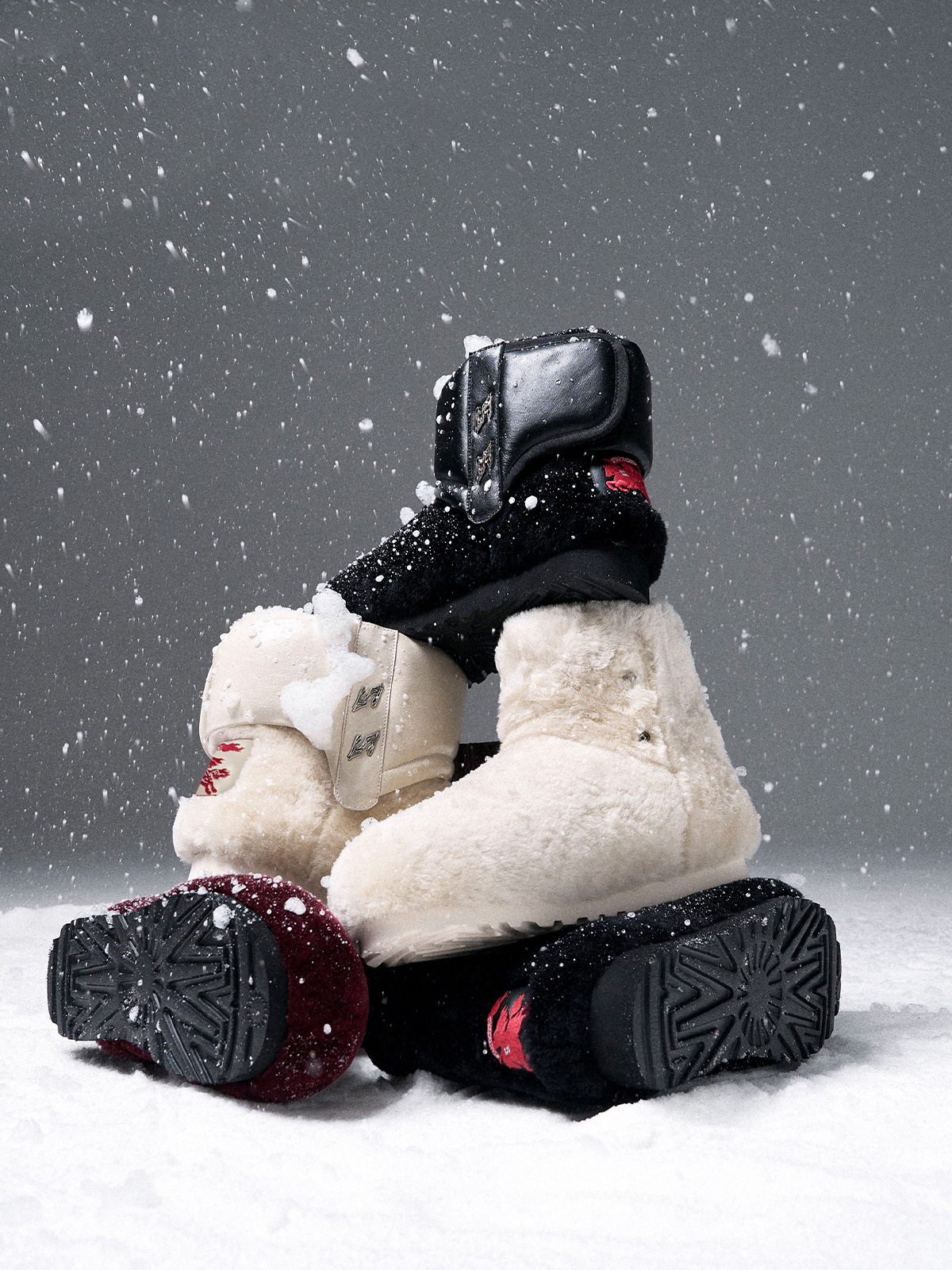 BURGUNDY REMOVABLE CUFF BOOTS