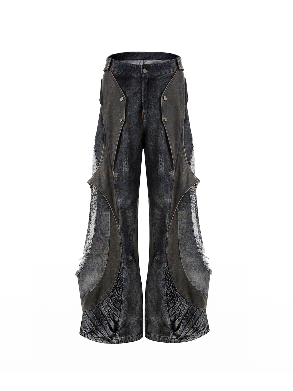 Avant-Garde Denim Set - Vest & Wide Leg Jeans | START EXCEED END