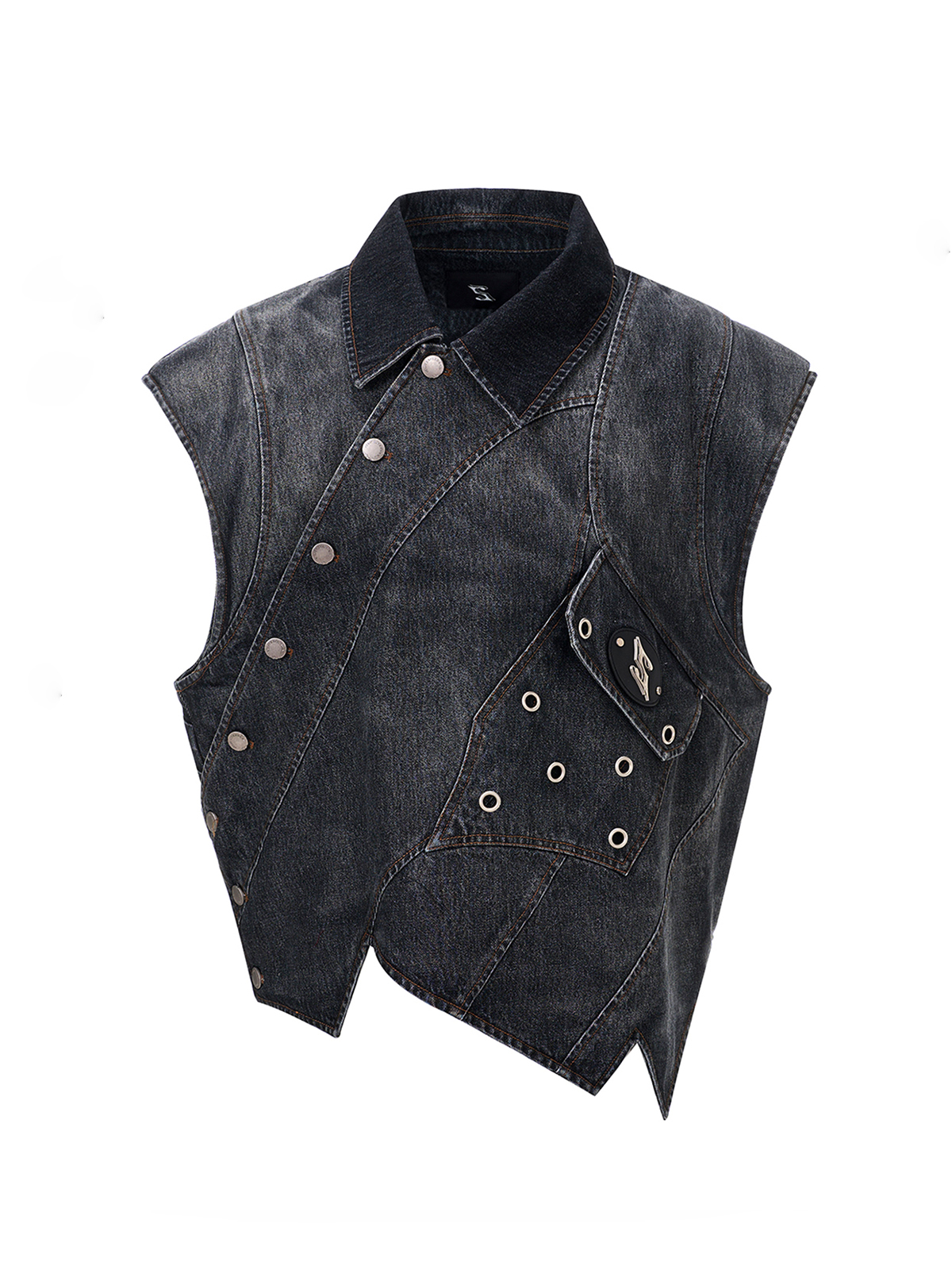 Avant-Garde Denim Set - Vest & Wide Leg Jeans | START EXCEED END