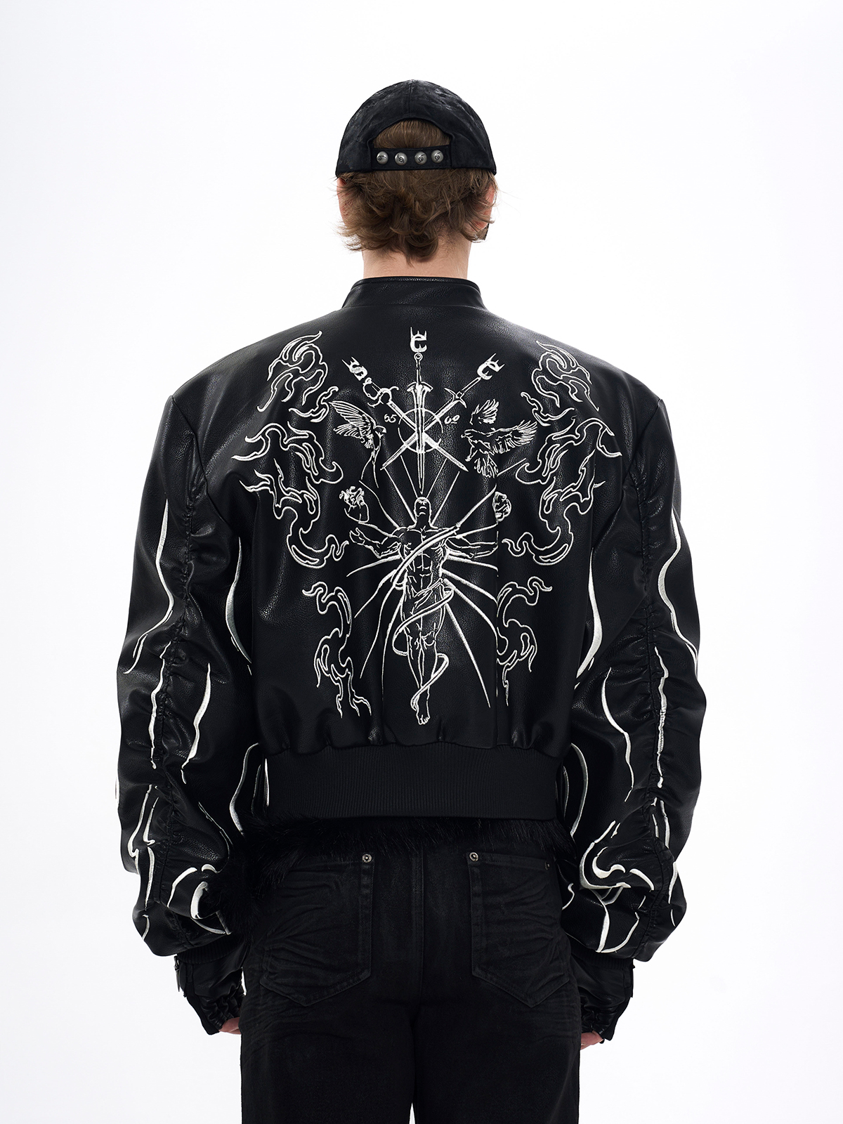 EMBROIDERED CELESTIAL BOMBER JACKET-START EXCEED END