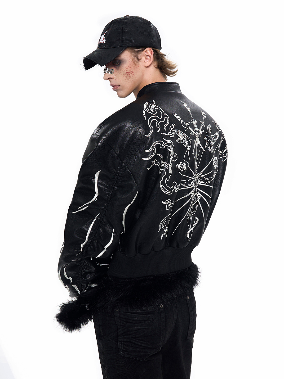 EMBROIDERED CELESTIAL BOMBER JACKET-START EXCEED END