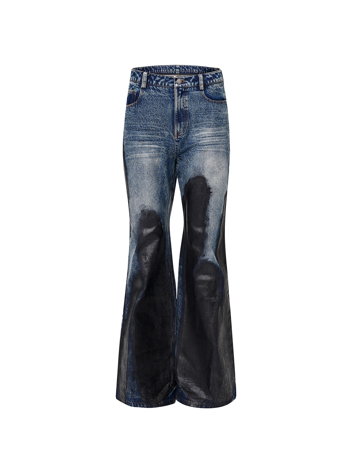 COATED GRADIENT FLARE JEANS-START EXCEED END