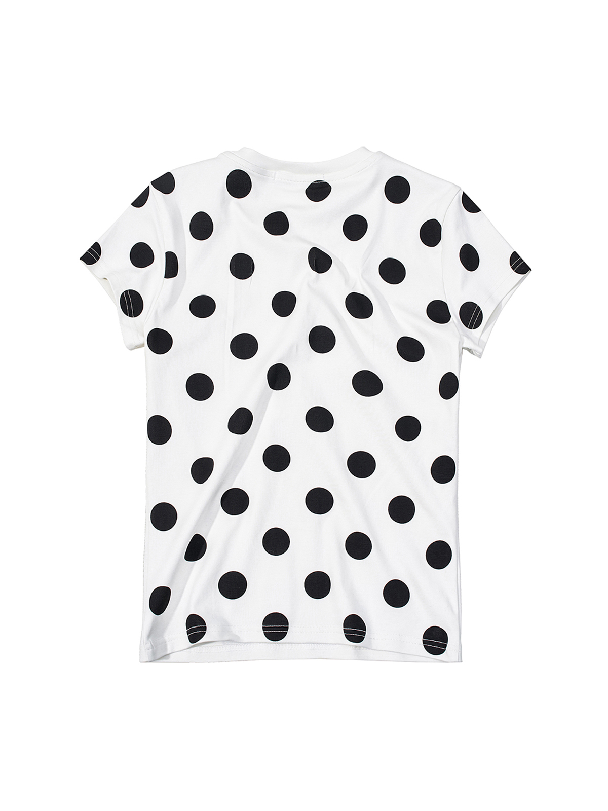 WHITE POLKA DOT RHINESTONE TEE