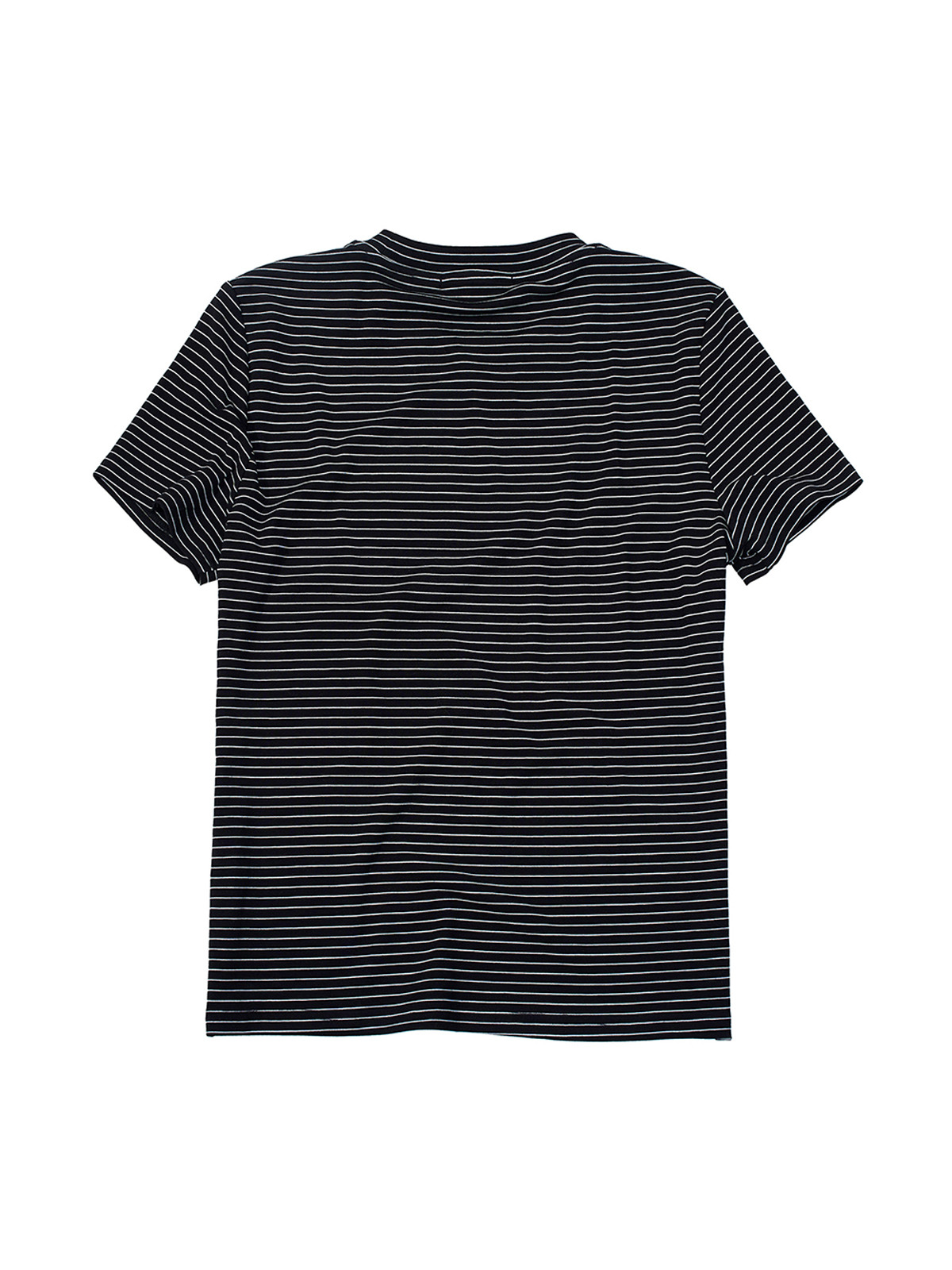BLACK RHINESTONE SKULL STRIPED TEE
