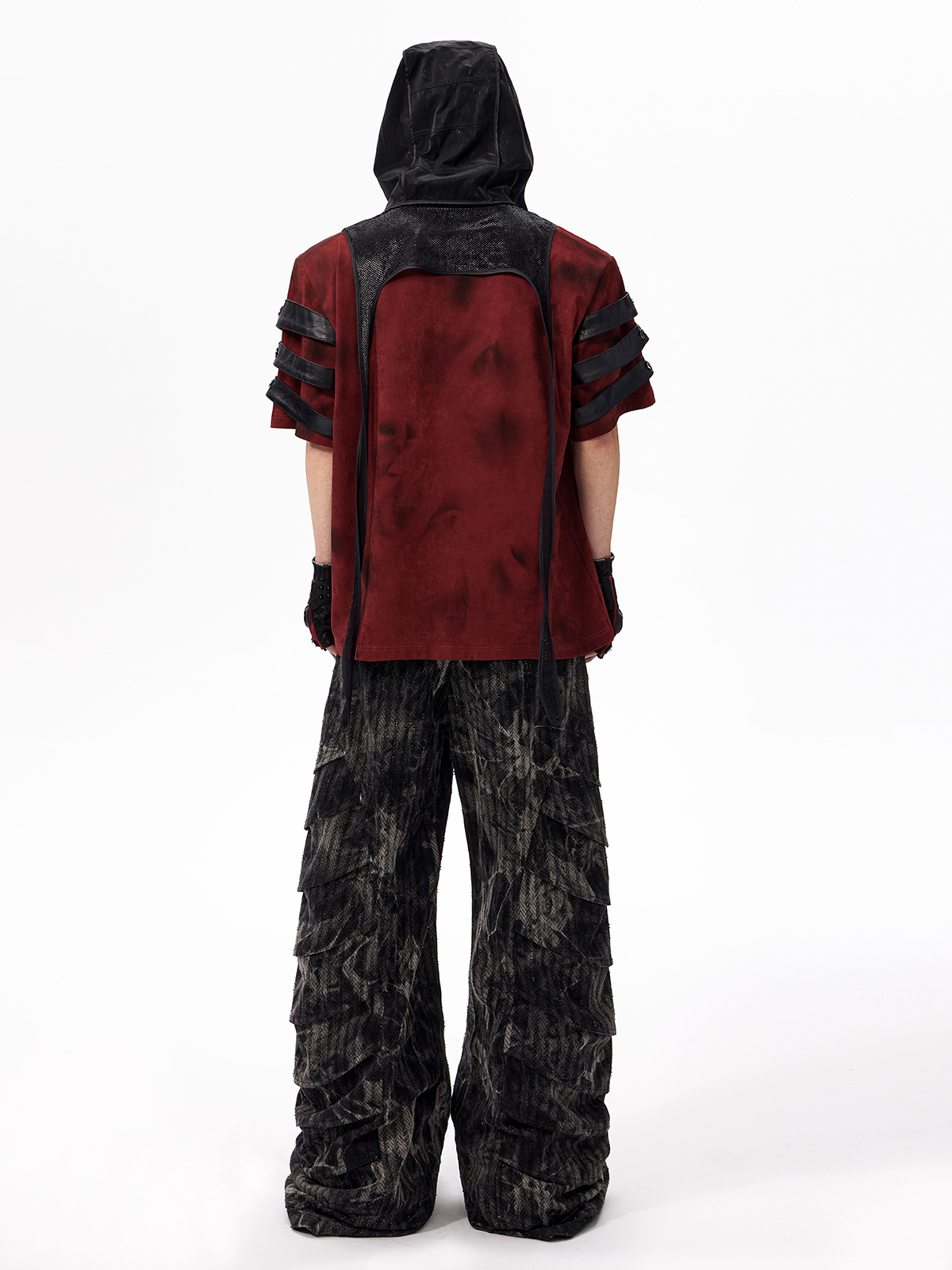 DISTRESSED GROMMET STRAP TEE-START EXCEED END