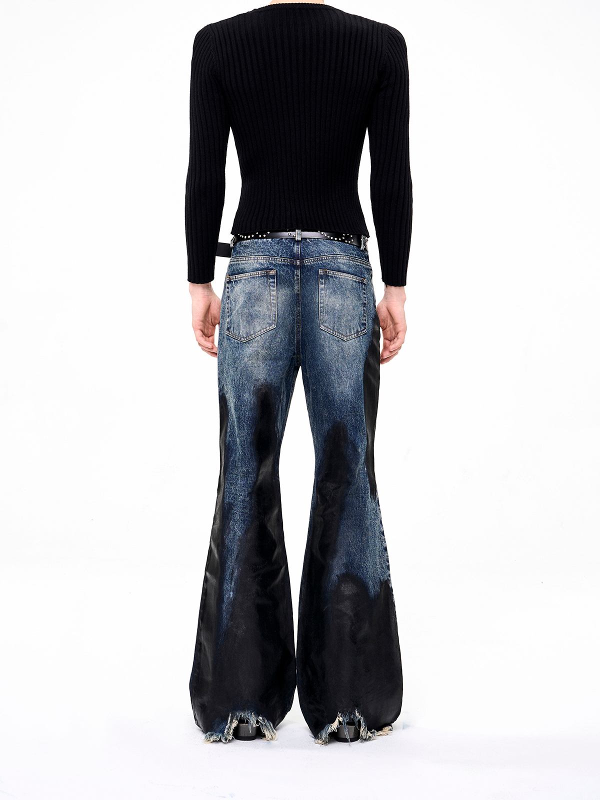 COATED GRADIENT FLARE JEANS-START EXCEED END