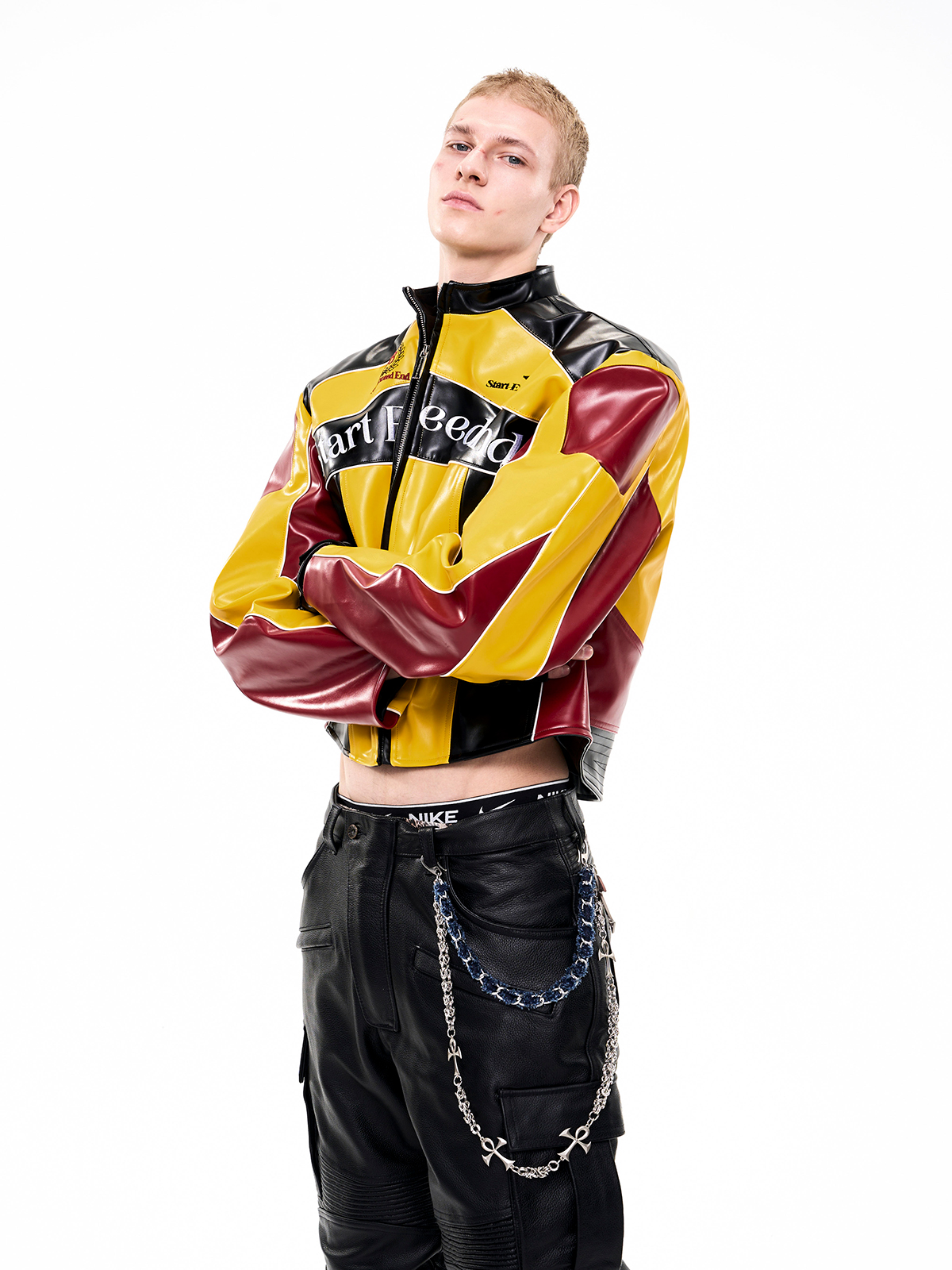 CRUSADER LEATHER RACING JACKET-START EXCEED END