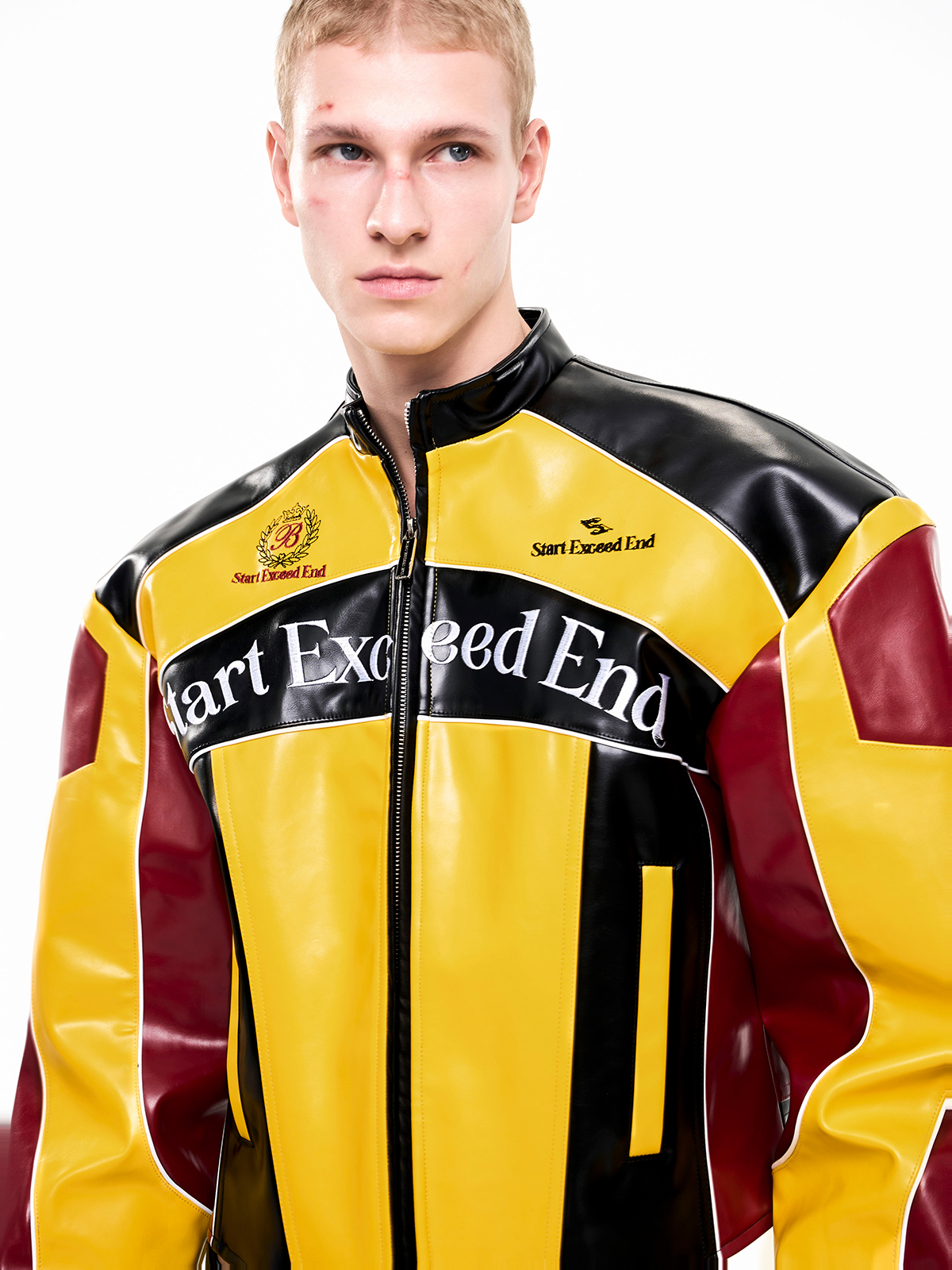 CRUSADER LEATHER RACING JACKET-START EXCEED END