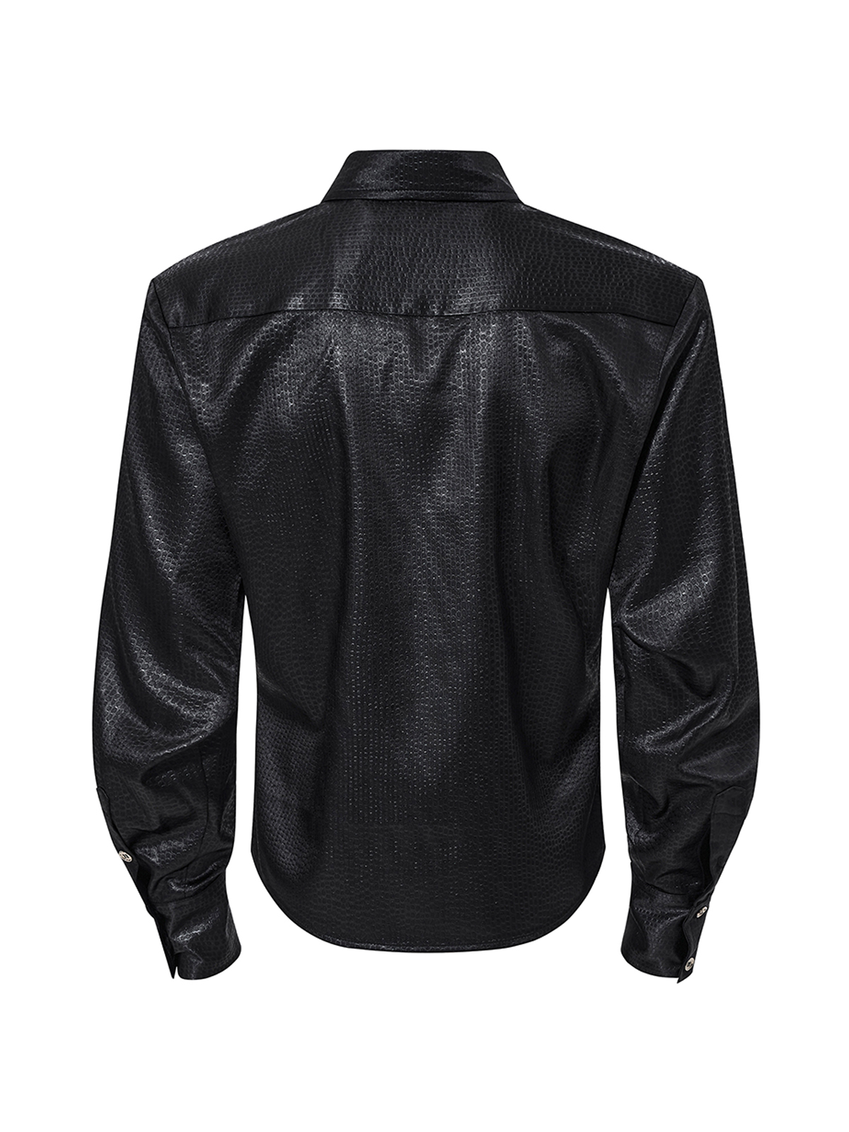 TEXTURED WESTERN HARDWARE SHIRT-BLACK