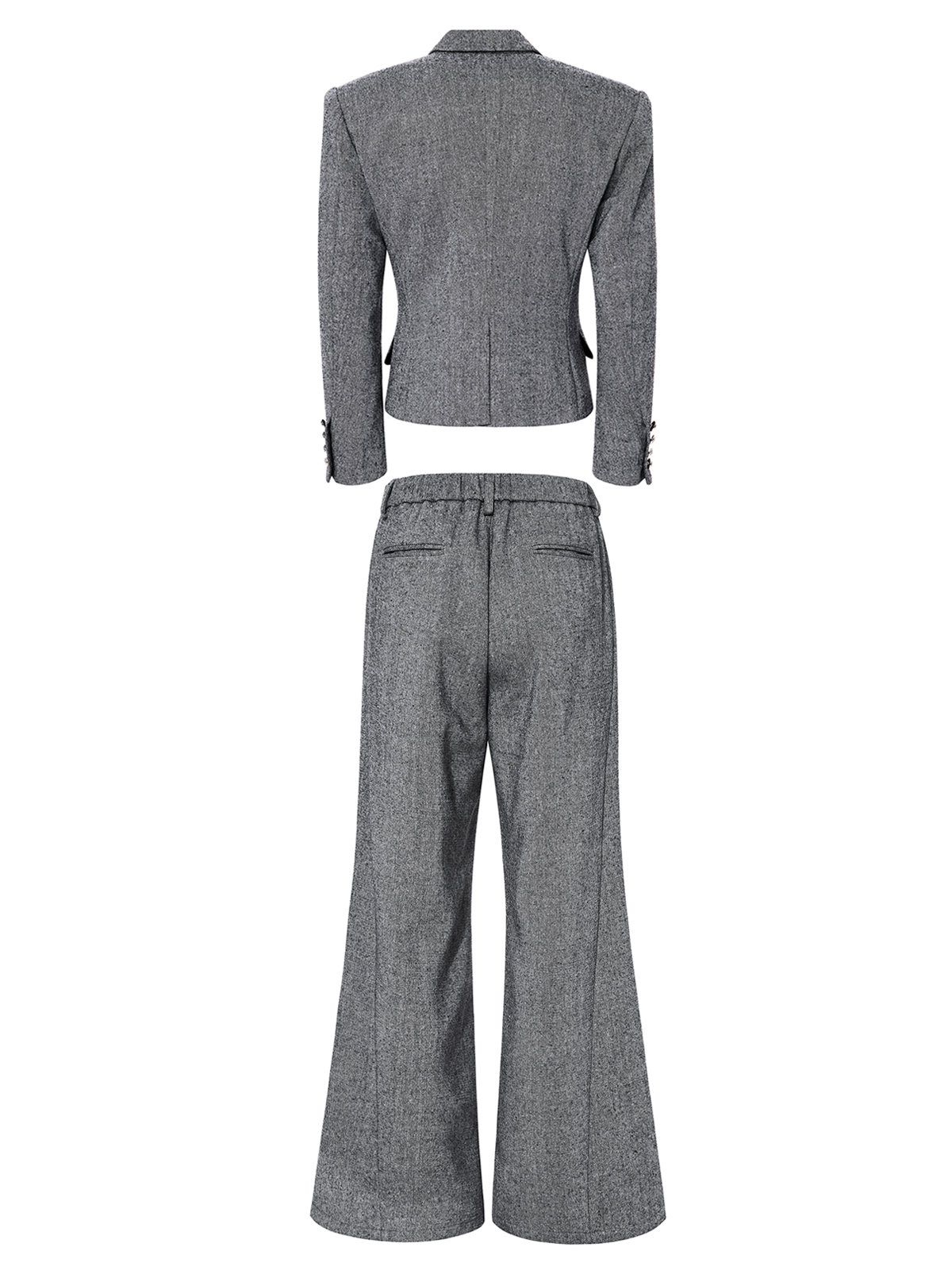 STRUCTURED CROPPED DOUBLE-BREASTED SUIT SET