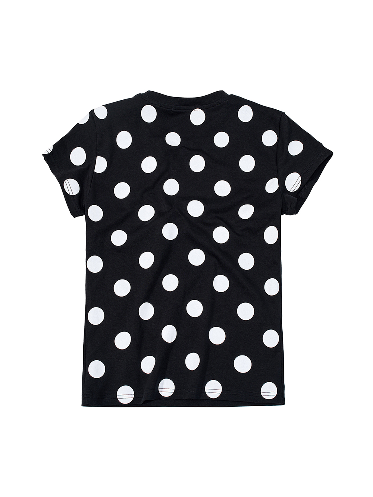 BLACK POLKA DOT RHINESTONE TEE
