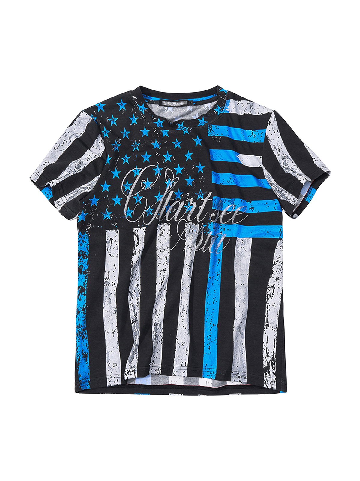 AMERICAN FLAG TYPOGRAPHY TEE