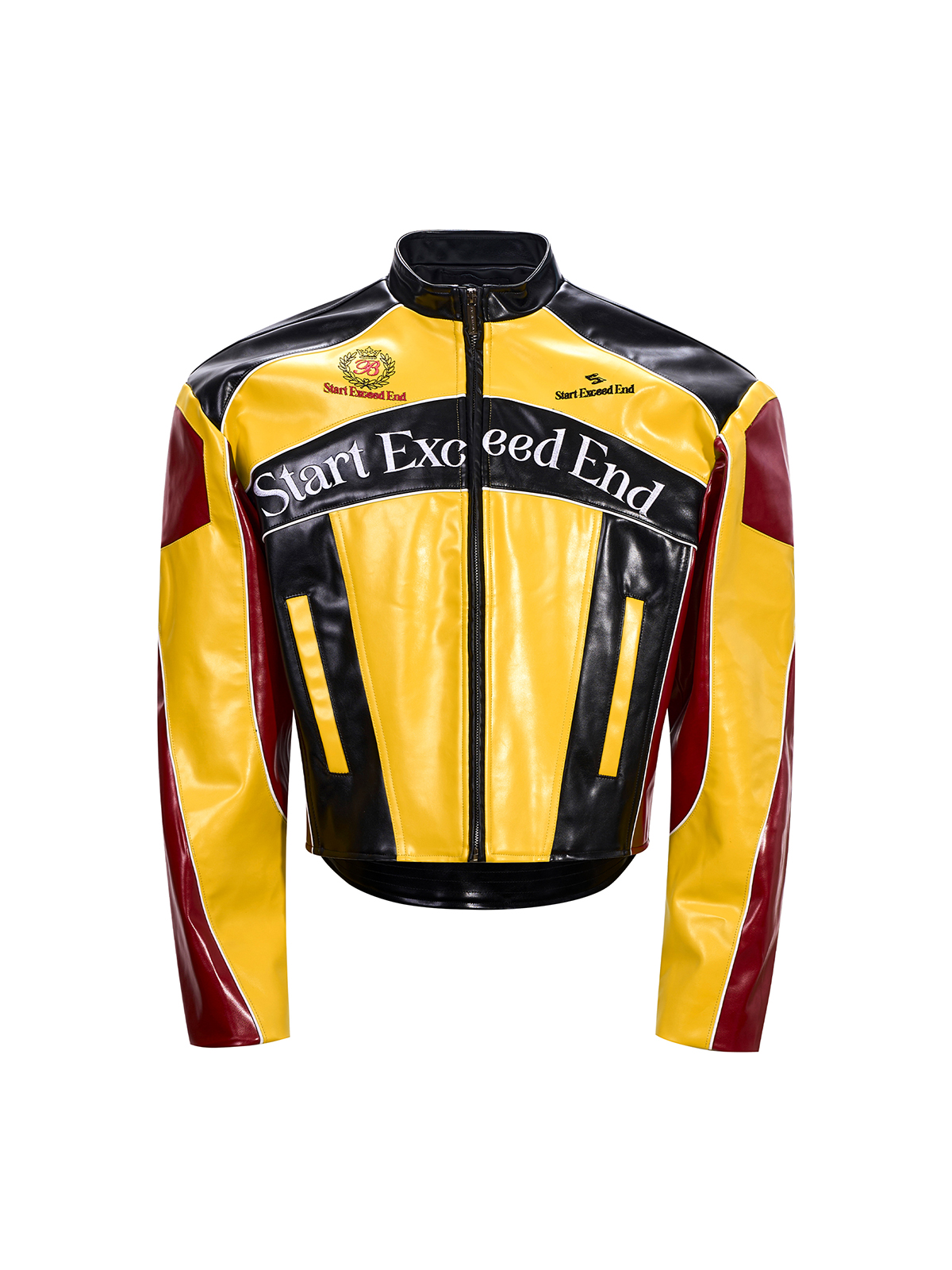 CRUSADER LEATHER RACING JACKET-START EXCEED END