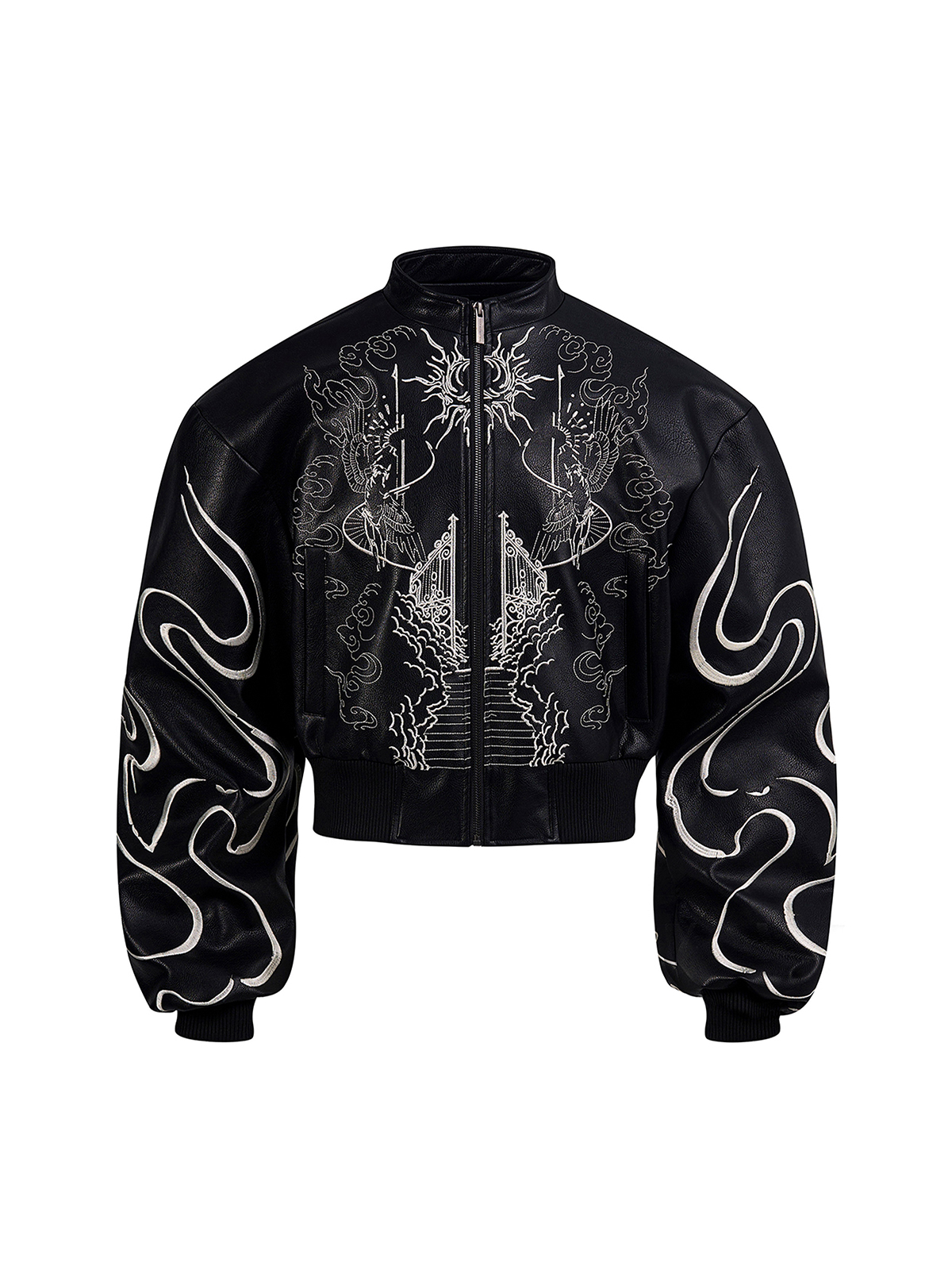EMBROIDERED CELESTIAL BOMBER JACKET-START EXCEED END