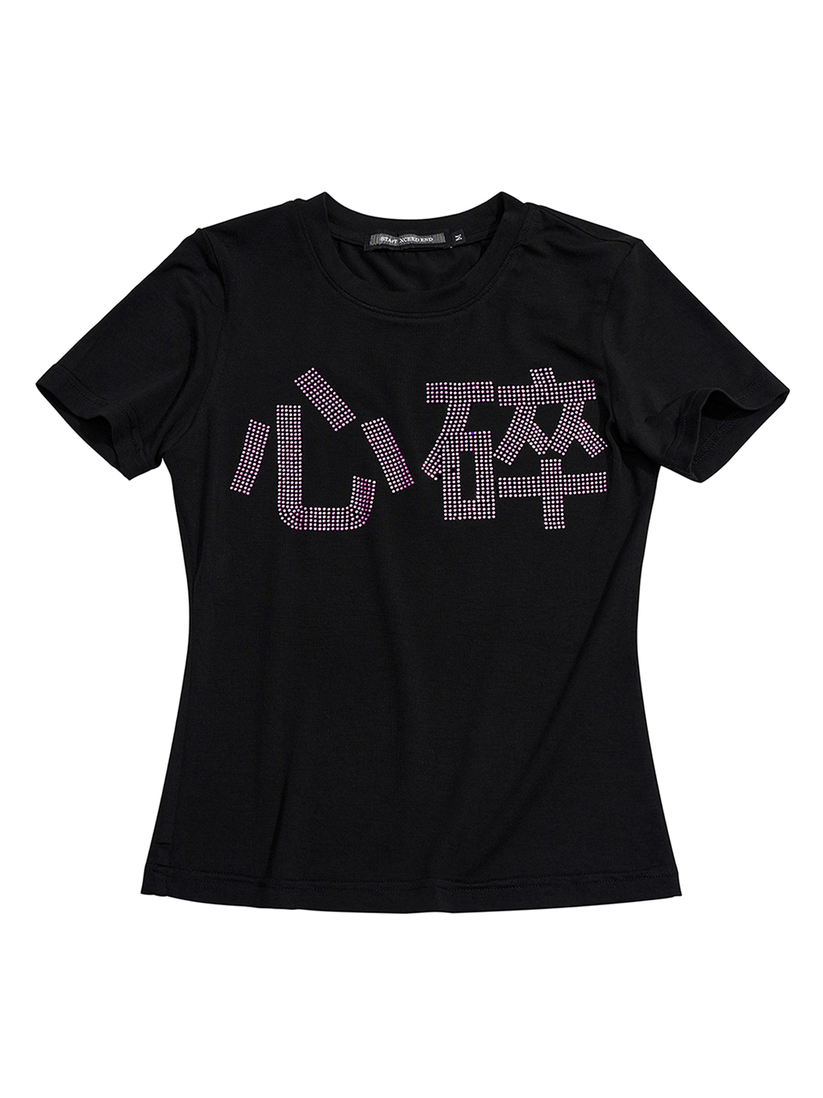 PINK RHINESTONE "HEARTBREAK" BABY TEE