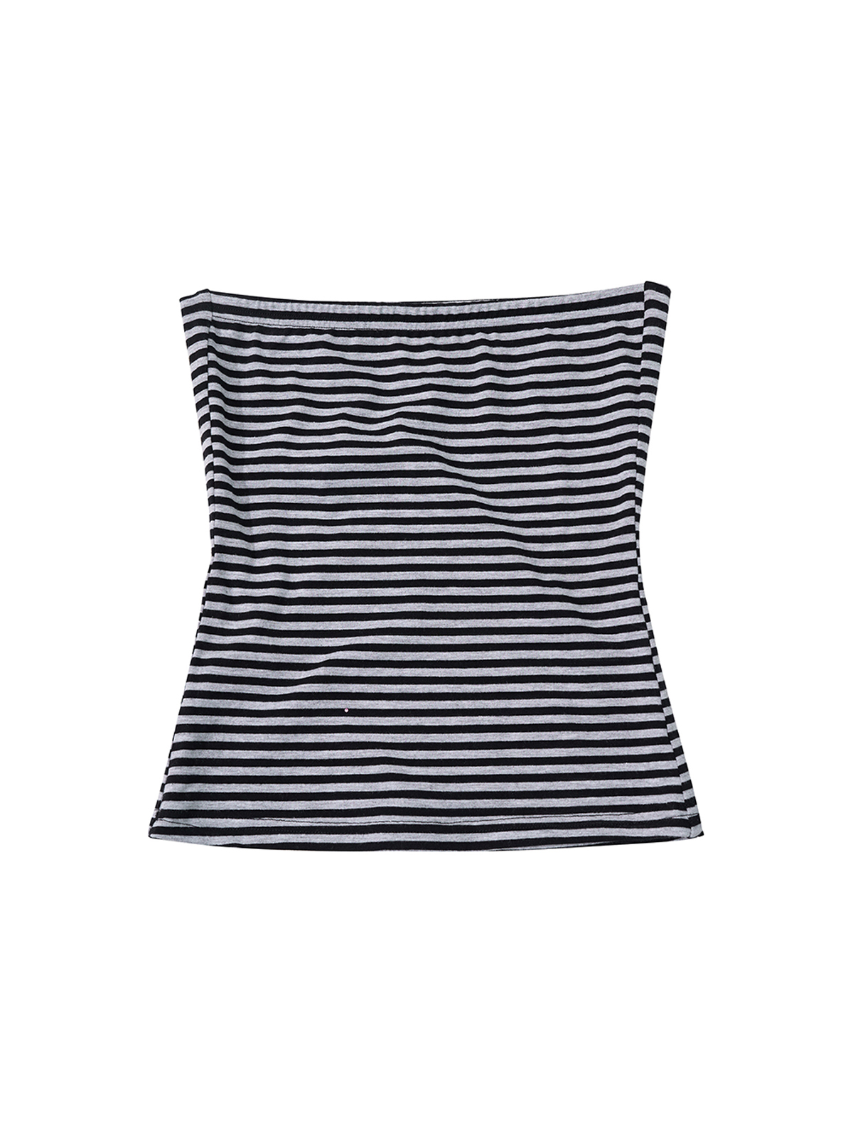 STRIPED RHINESTONE SKULL TUBE TOP