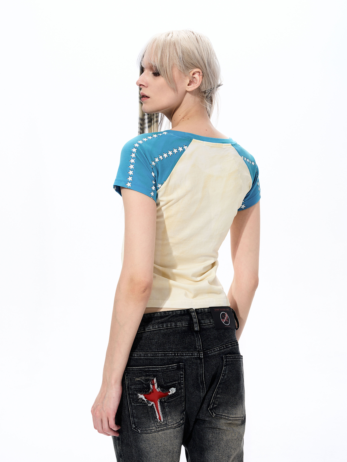 RETRO STAR GRAPHIC DIRTY WASH BABY TEE