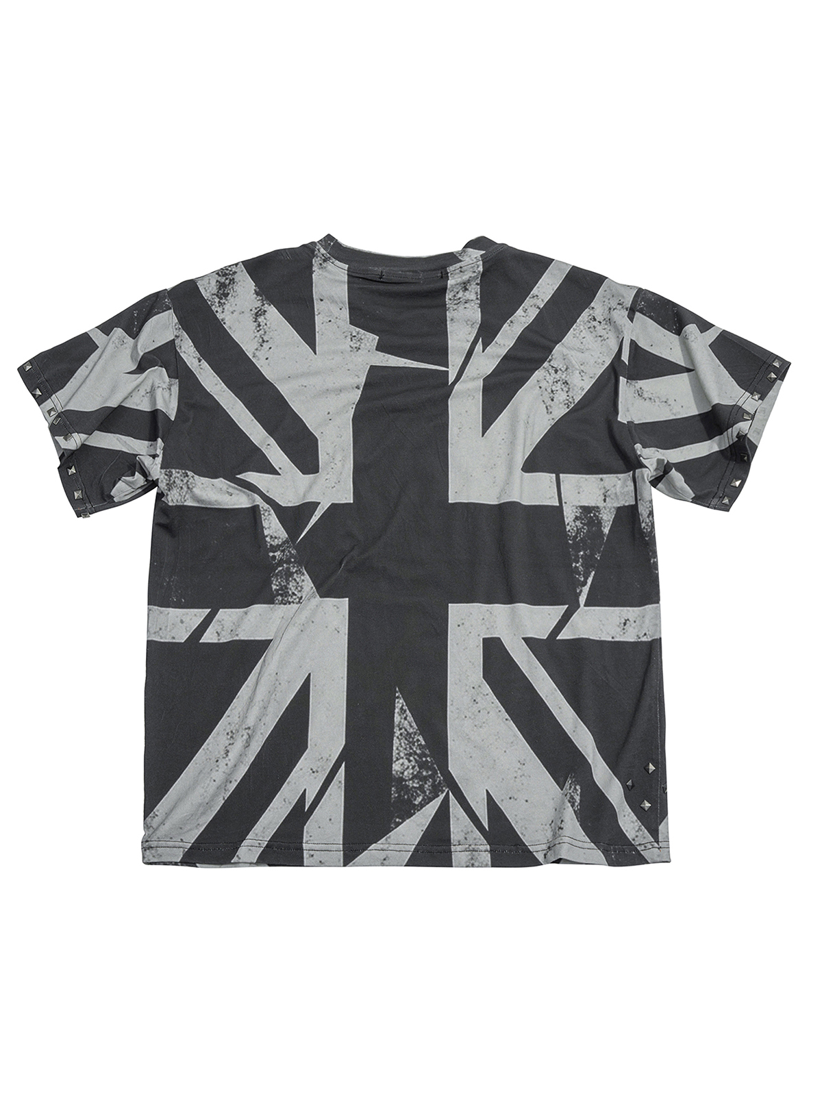 STUDDED DISTRESSED UNION JACK TEE